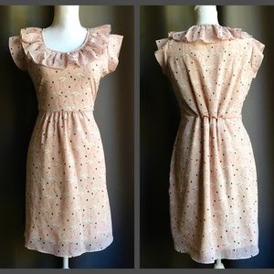 Pink Flamingo Printed Flounce Dress